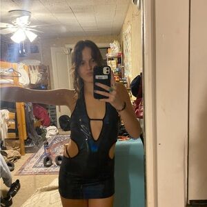 Black Cutout Mini Dress